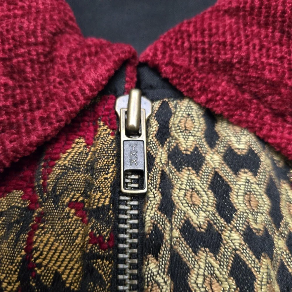 Vintage Julia Kim 3X Artsy Block Patchwork Jacket Embroidered‎ Beaded Boho